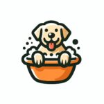 Un labrador en una bañera de espuma